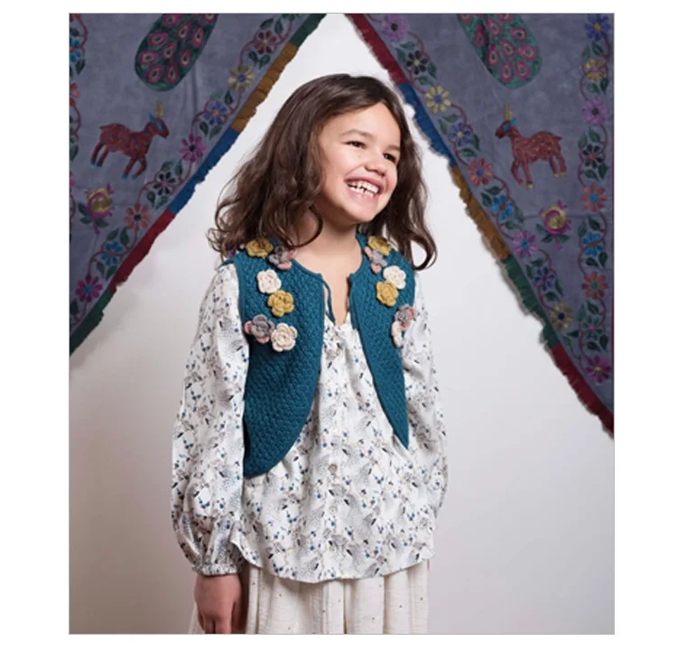 Одежда для девочек; жилет ручной работы для девочек; свитера; blusas mujer de moda; жилет для девочек; одежда для маленьких девочек