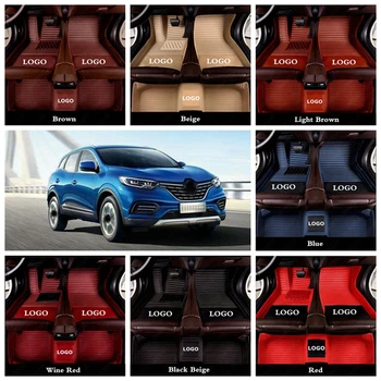 

Leather Car Floor Foot Mats for Renault Espace Logan Koleos Talisman Megane Laguna Latitude Kadjar Duster Fluence Scenic Captur