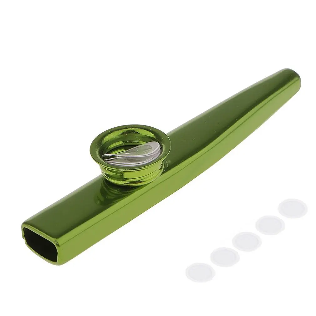 Ударные инструменты Инструменты детские сады игрушки обучающие средства игрушки металлические карты Zu флейта kazoo флейта - Цвет: green