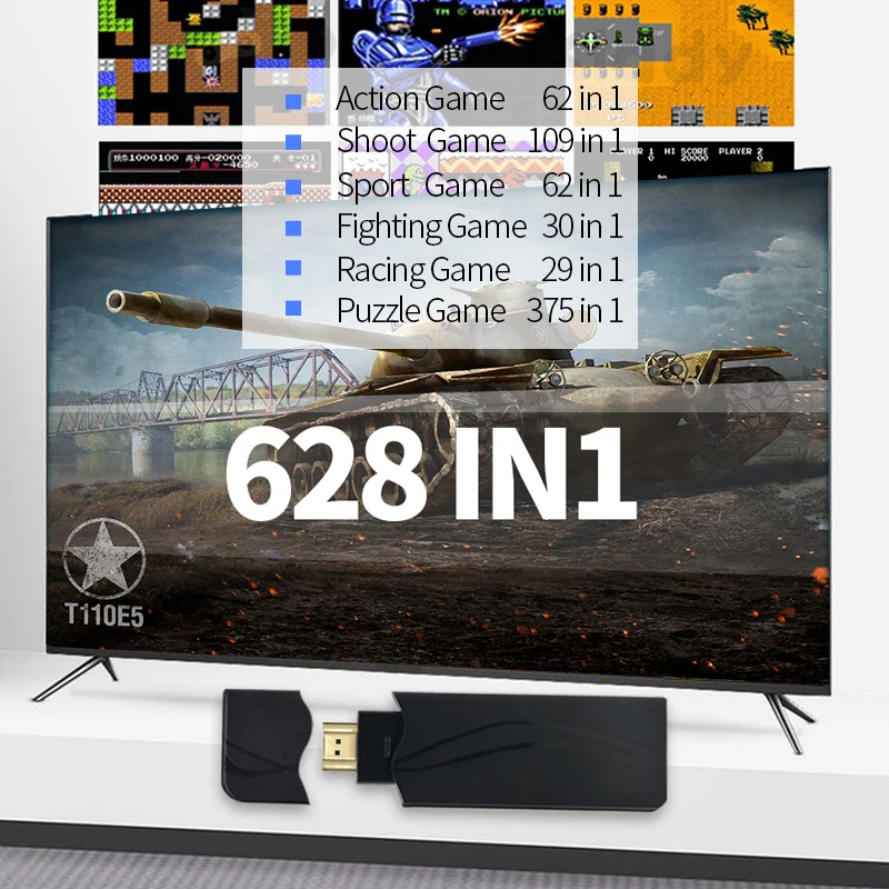 Игровая мини консоль 4K HDMI 628/818/1000 классических игр|Портативные игровые консоли| |