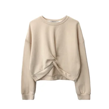 

Fashion Women's Slim Round Neck Sweatshirt Long Sleeve Pullover 2020 New