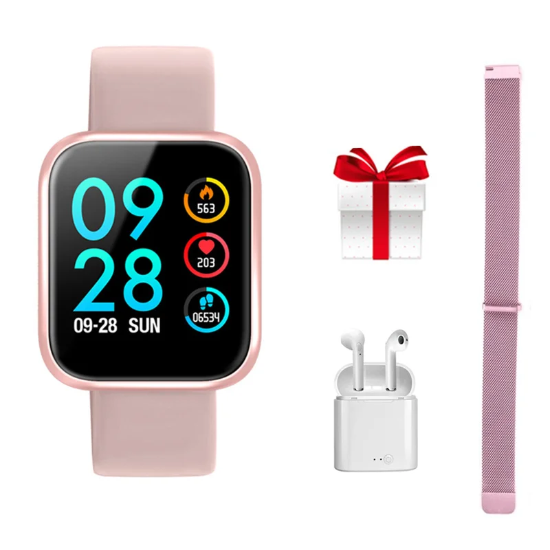 

Smart Watch+Earphone+Strap/Set IP68 Waterproof Heart Rate Monitor Blood Pressure Oxygen Relogio Inteligente Sports Smartwatch