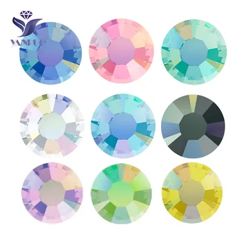 

YANRUO 2058NoHF Light Siam AB 1440pcs Not HotFix Crystal Glass Rhinestones Fabric Apparel Stones Flatback Red Stones For Dress