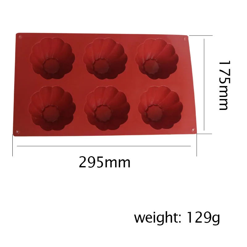 6 полости искусство цветок Круглый Силиконовая форма DIY украшения торта шоколадный мусс Кондитерские формы Маффин десерт мод форма для выпечки