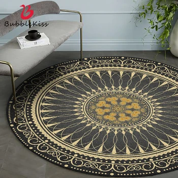 

Bubble Kiss Round Carpet Bohemian Style Retro Geometry Carpets For Living Room Modern Home Soft Rugs For Bedroom Decor Area Rug