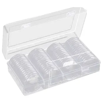 

120Pcs Coin Capsules Coin Case Coin Holder Storage Container with Storage Organizer Box for Coin Collection Supplies