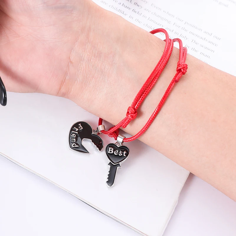 Комплект из 2 предметов модные креативные Best Friend браслет плетеный цинкового
