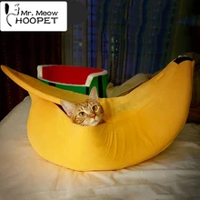 Hoopet банан кошка кровать Конура Милая прекрасная форма пушистый теплый мягкий, для собак/кошка дом кошка коврик кровати для кошки котята 5 цветов