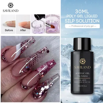 

SAVILAND 30ml Poly Gel Slip Solution Mixed False Quick Nail Remover Liquid for Uv Gel Nail Polish Manicure Nail Art Tips Tools