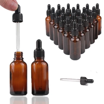 

10ml 30ml Amber Glass Bottle for Essential Oils Reagent Liquid Pipette Bottle Eye Dropper Aromatherapy Refillable Perfume Bottle