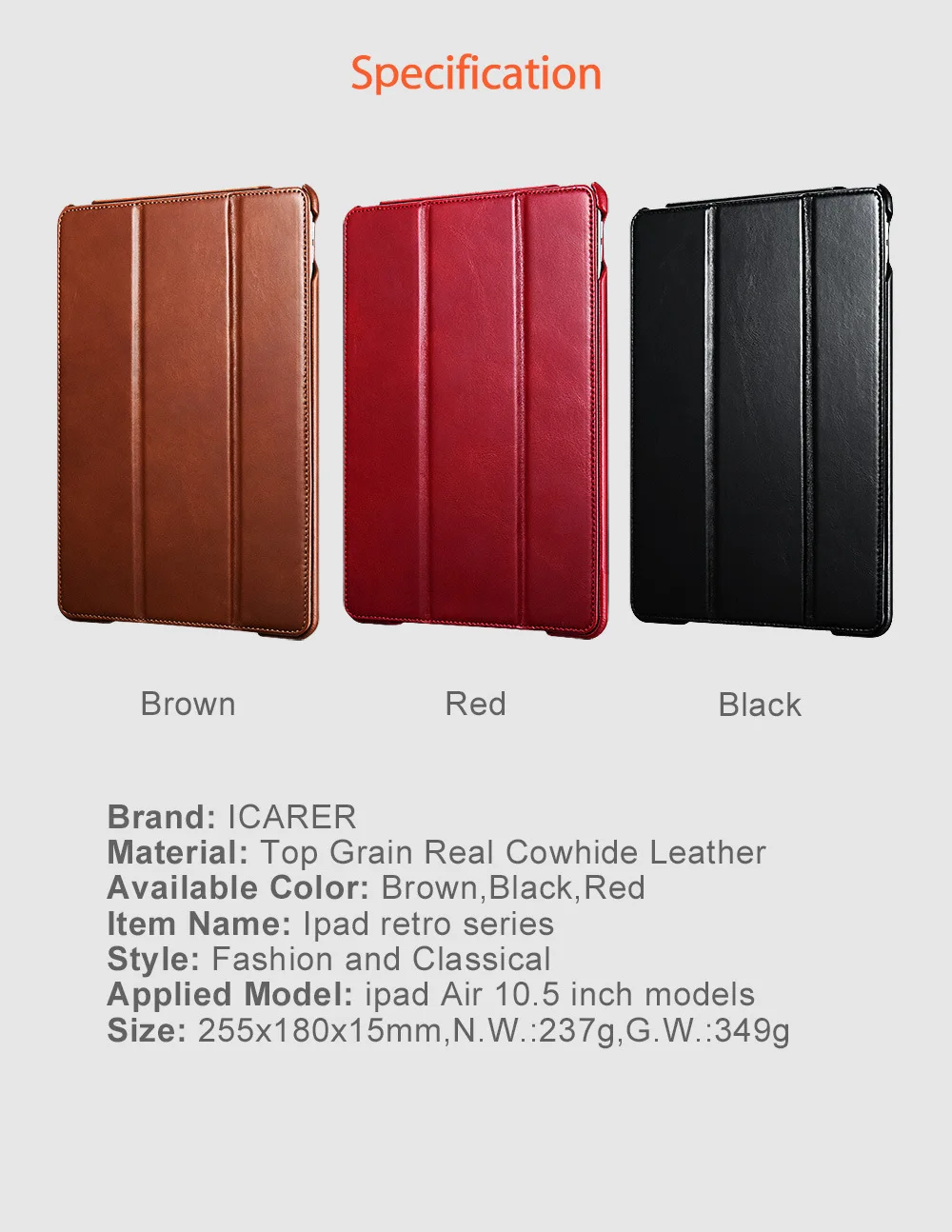 Icarer пояса из натуральной кожи чехол для ipad Air 10,5 2019 тонкий автовключение сна Стенд Smart Cover ipad Air 3 A2123 A2152 A2153
