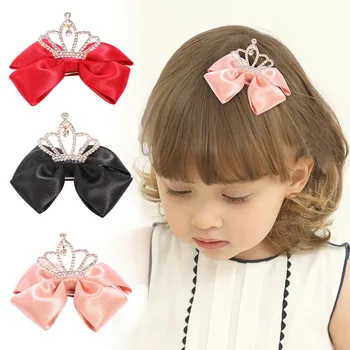 

Hot Girls Hair Clips Bowknot Crown Cute Headdress Hair Clips Lined Hair Pin For Baby Girls Teens Toddlers Hair Accessories Gifts