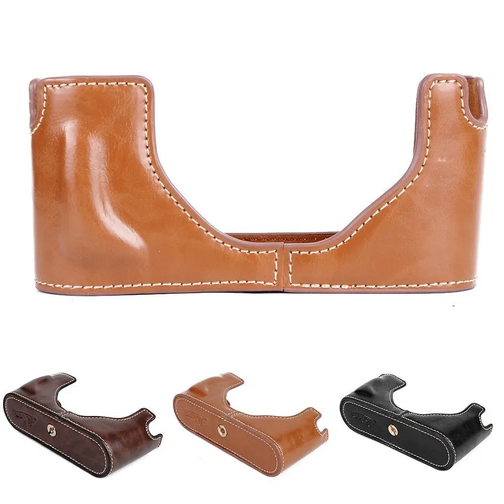 Custodia In Pelle Pu Portatile Custodia Protettiva Mezza Base Per Leica T / Leica M9