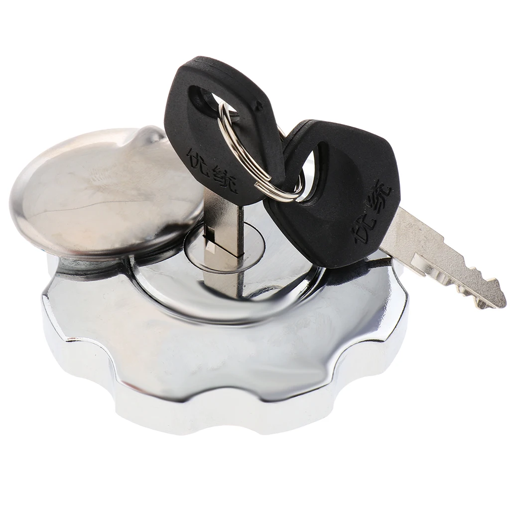 Glossy Sliver Motorcycle Gas Tank Cap Lock Keys for Honda ZJ125 CG125