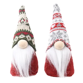 

2pcs Knitted Christmas Nordic Santa Gnome Tomte Gnome Tomte for Sofa