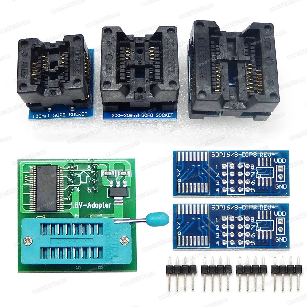 EZP2019 высокоскоростной USB SPI программирующий инструмент + 6 адаптеров с адаптером 1 8