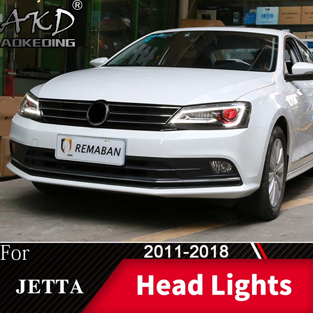 Фара для автомобиля VW Jetta 2011- Jetta mk6 mk7 головной светильник s противотуманный светильник дневной ходовой светильник DRL H7 светодиодный Биксеноновая лампа автомобильные аксессуары