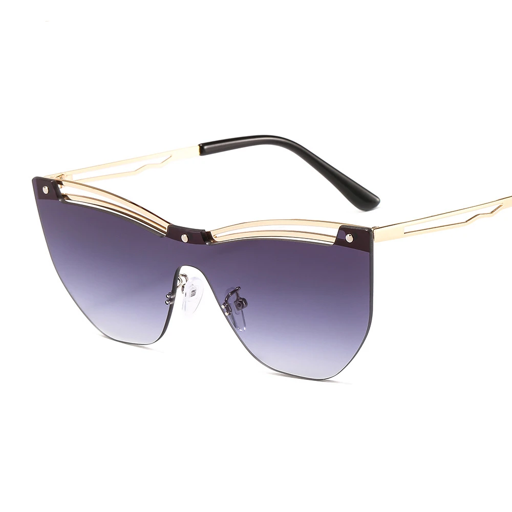 Gold frame gray Новые Соединенные металлические солнцезащитные очки Цветные океанские модные линзы для солнечных очков мужские тренды Популярные уличные очки женские очки - Цвет линз: Gold frame gray