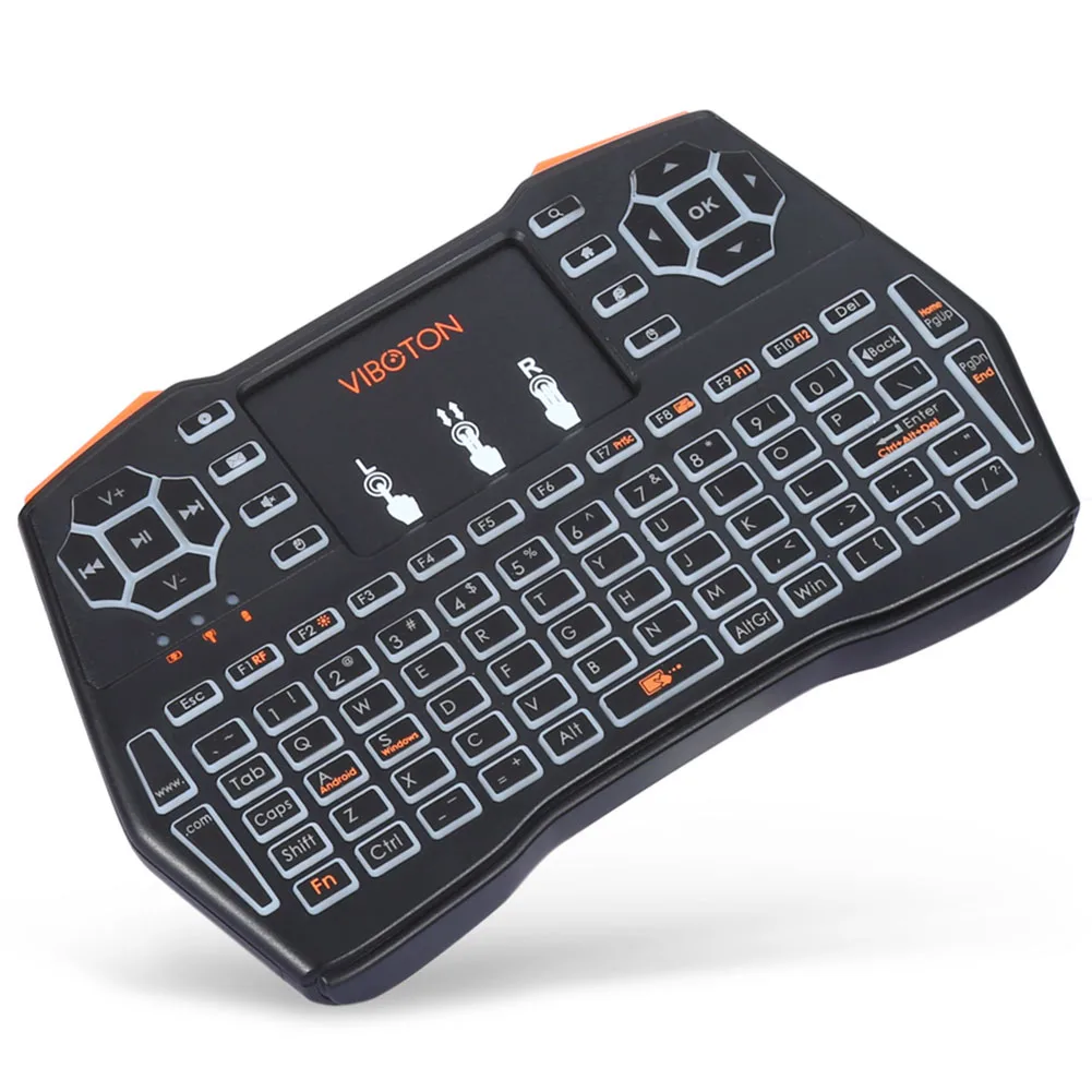 3 Ноутбуки Air mouse Мини Многофункциональный тачпад Беспроводная клавиатура светодиодный подсветка низкий аккумулятор напоминание Магнитный ультра тихий 2,4G - Цвет: 3
