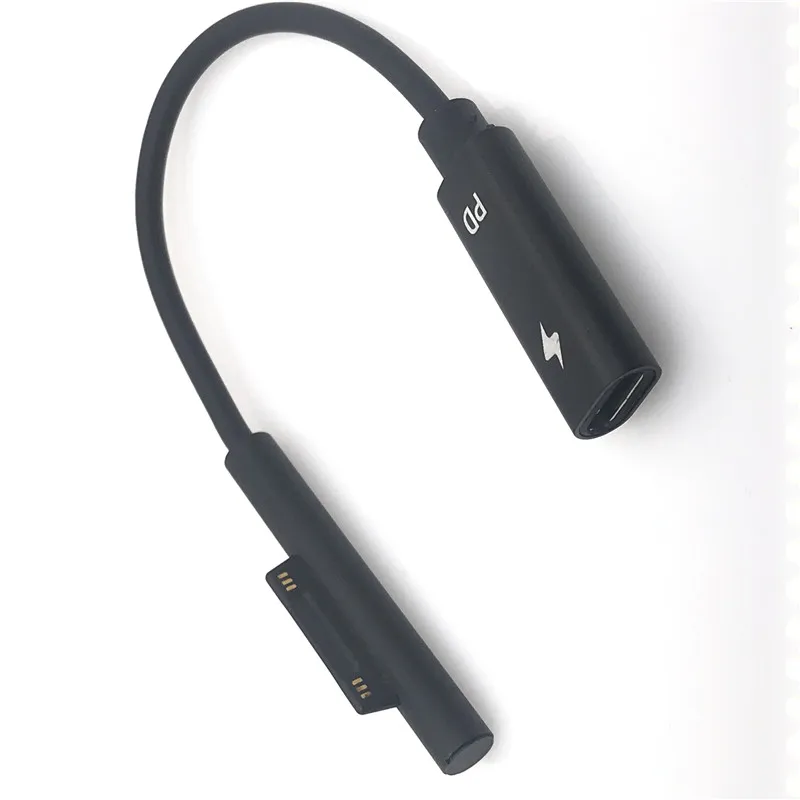 Usb tipo c pd 15v Adaptador de Carregador Conversor Cabo de Carregamento para Microsoft Surface Pro go Livro Laptop 2 - Imagem 5
