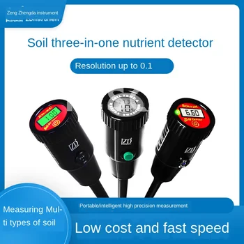 Cheap Soil PH Test Instrument PH Tester Fertility Salinity EC Value Tester Temperature And Humidity Meter