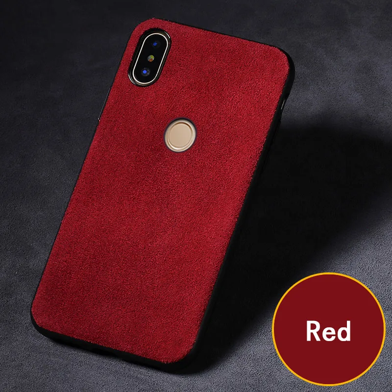 Красный Чехол для телефона для Xiao mi Red mi Note 7 8 Pro 7A для mi 9 lite SE 9T A3 Y3 Pocophone F1 замшевый кожаный чехол для K20 Pro Мягкий ТПУ чехол - Цвет: Красный