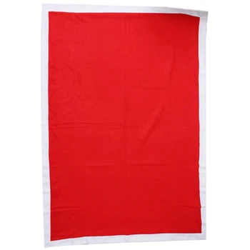 

Decorative Tablecloth Pure Color Red Long White Border Christmas Table Cover Festival Supplies Cloth