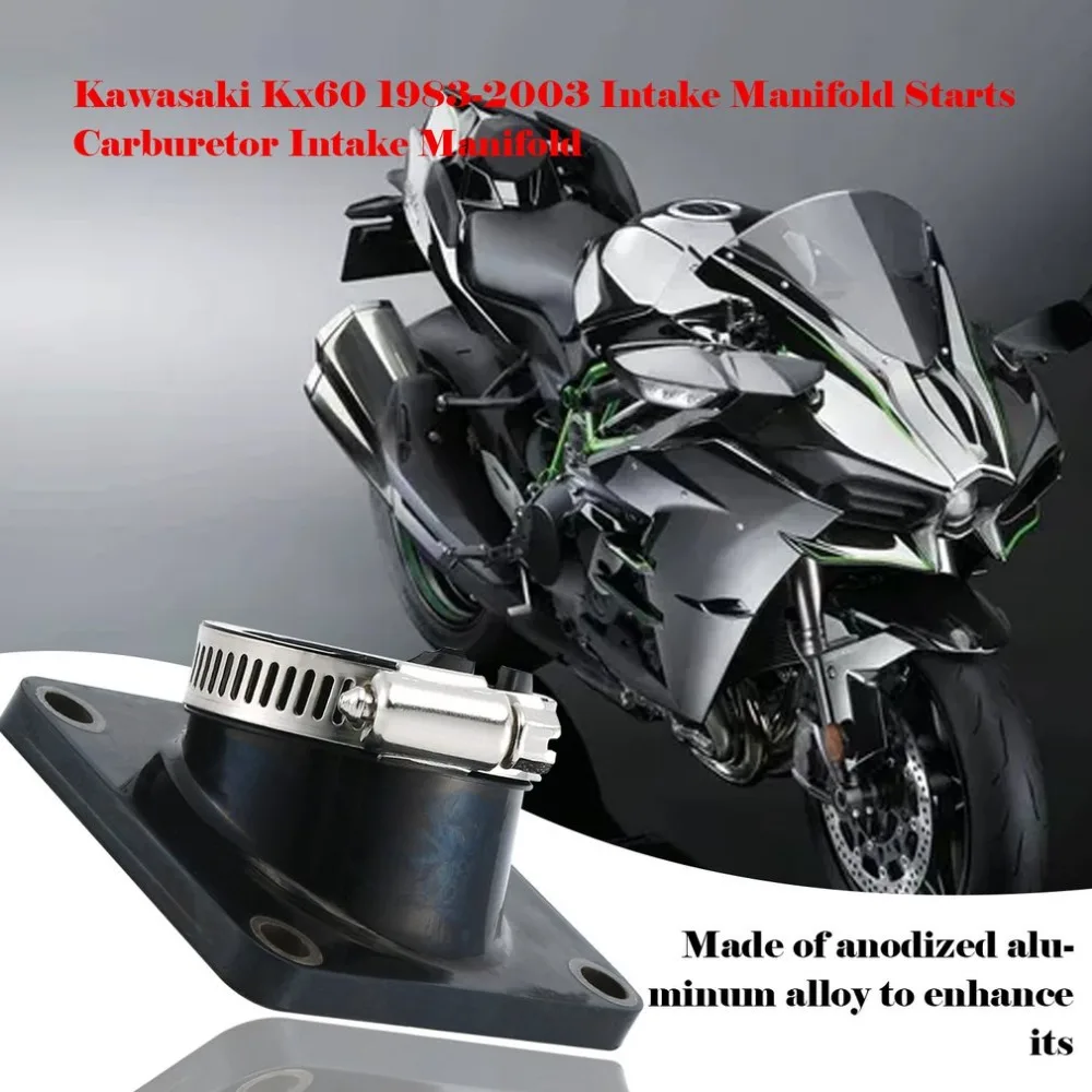 Для Kawasaki Kx60 1983-2003 впускной коллектор запускается КАРБЮРАТОР впускной коллектор идеально подходит резиновый интерфейс