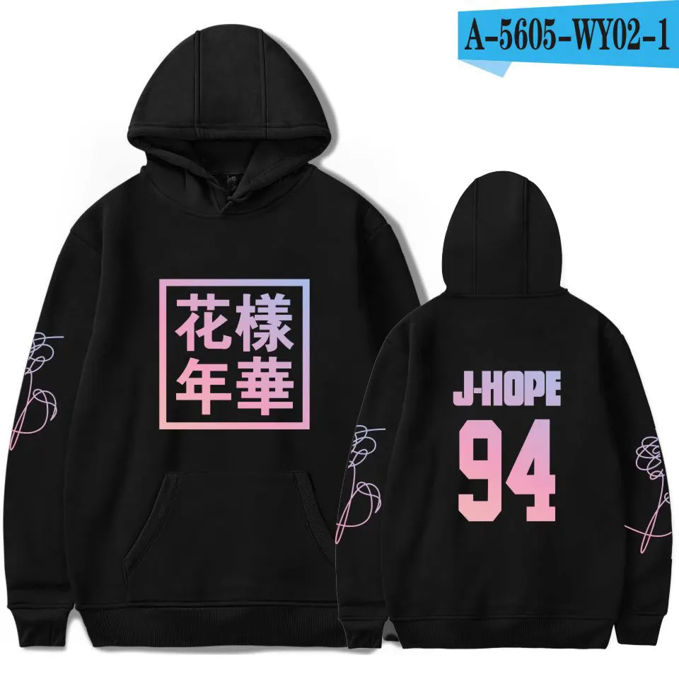 Love Young Forever унисекс толстовка с капюшоном для мальчиков Bangtan Женская одежда для поклонников Kpop одежда черного, белого, серого цвета - Цвет: Black
