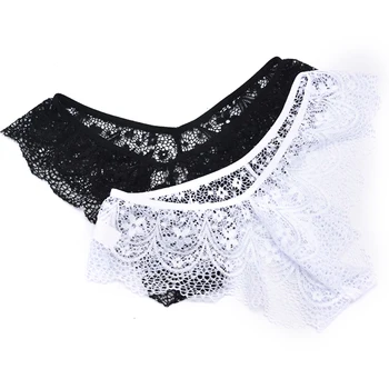 

1PC Women Sexy Underwear Lace Thongs Lingerie G-string Panties Low Waist Briefs Underpants T-back Panties White Black