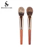 Shoushoulang Professional Handmade Make Up Brush Flat Round Blush Highlighter Brush Soft Squirrel Hair Makeup Brushes 1