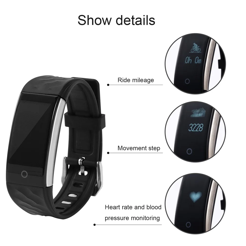 Smart Bracelet Smart Band Watch Sports Fitness Tracker For Smartphone Pedometer Tracking Calorie Health Sleep Monitor