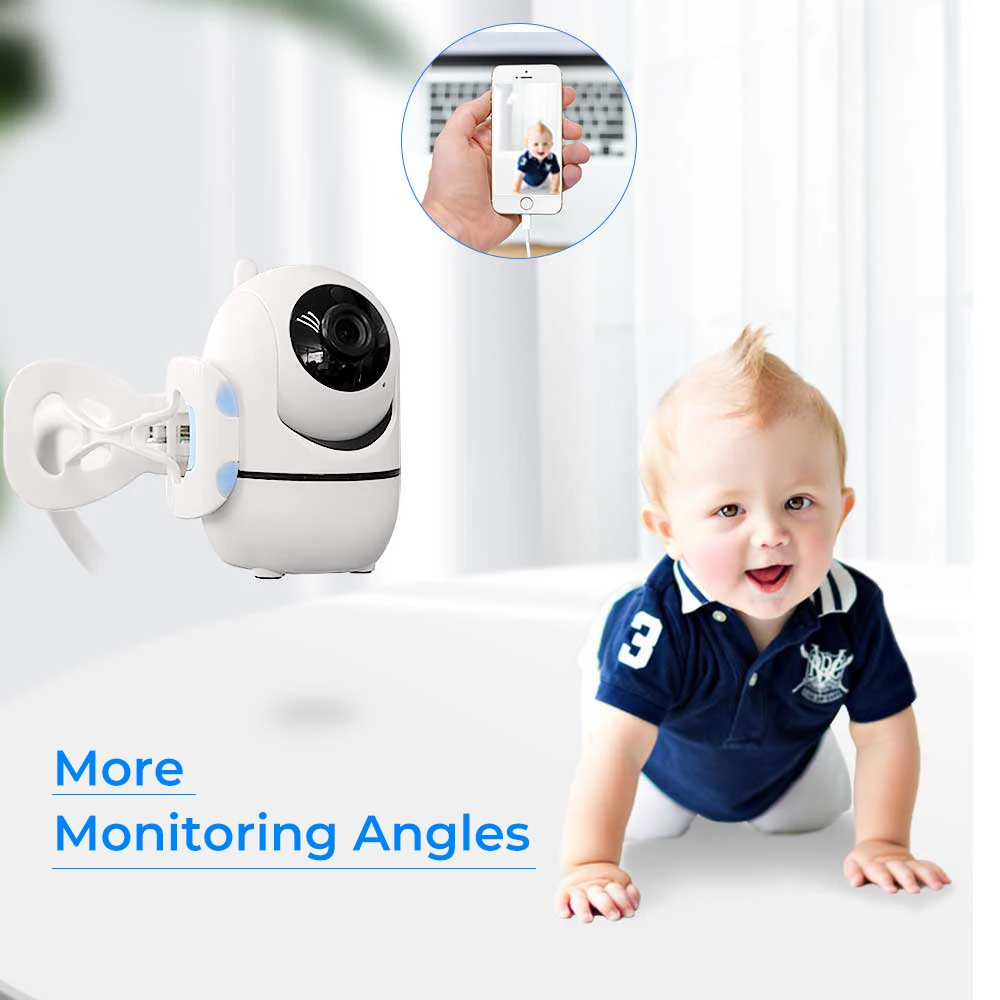 Pinsheng Support de Caméra Bébé, Unil Support Babyphone Camera Flexible,  Support pour Babyphone Réglable sans Perçage pour Monit100