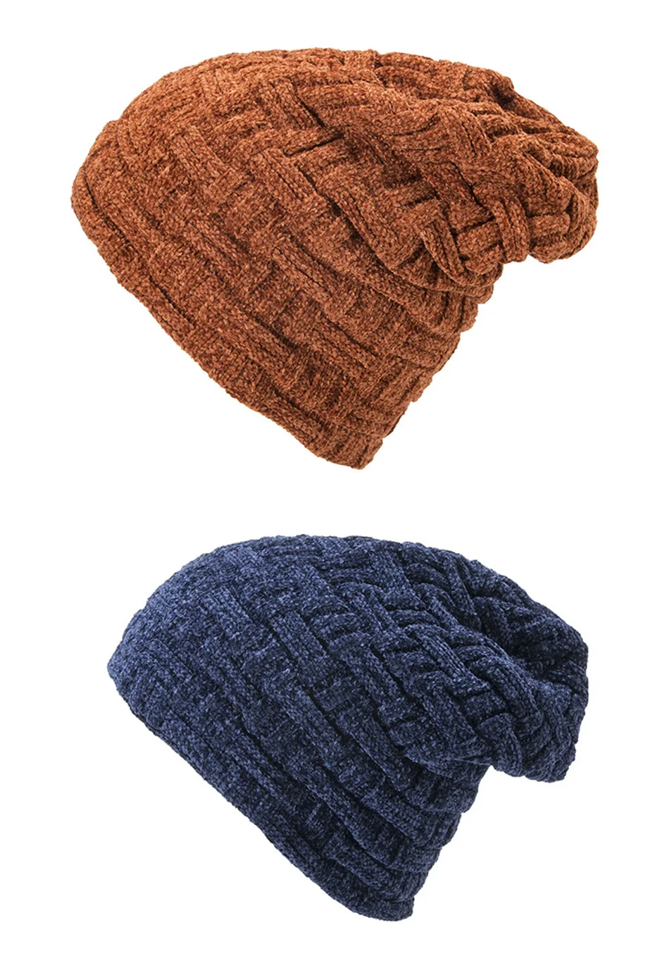 FS модные вязаные Slouchy Beanie Зимние шапки для мужчин толстые и теплые женщин синий черный лыжный кепки Skullies шапочки капот