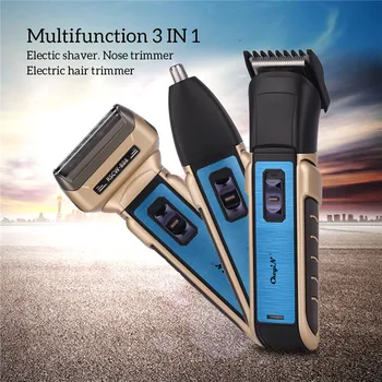 

Ckeyin 3 in 1 Electric Shaver Razor Nose Hair Trimmer Rechargeable Electric Hair Clipper Beard Trimmer Hair Cutter Machine Men