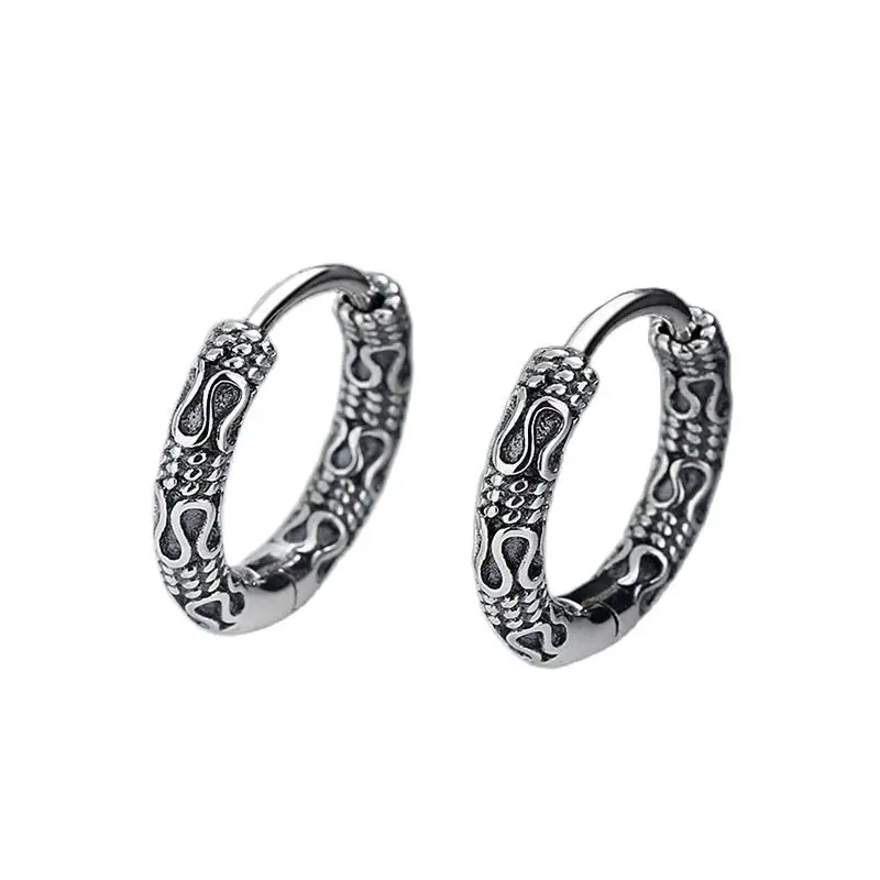 Hoop Earrings Hip-hop Small Hoop Earrings Engraved Vintage Filigree Hypoallergenic Exquisite Earrings Jewelry Gifts For Men And Women