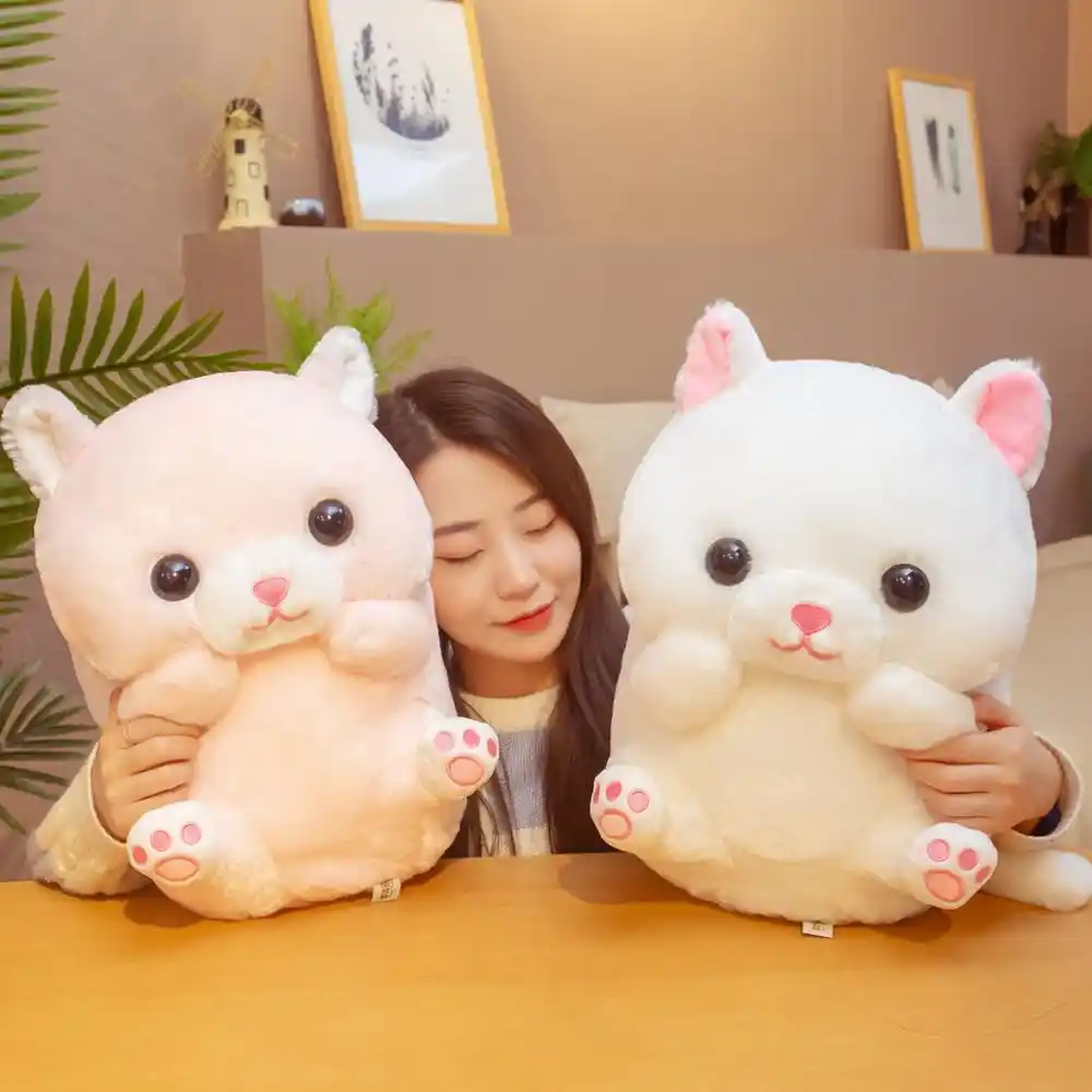 Nouveau 32 40cm Assis Petit Chaton En Peluche Poupee Rose Blanc Chats Bebe Chat Mignon Doux Animal Peluche Filles Petite Amie Dame Cadeau Aliexpress
