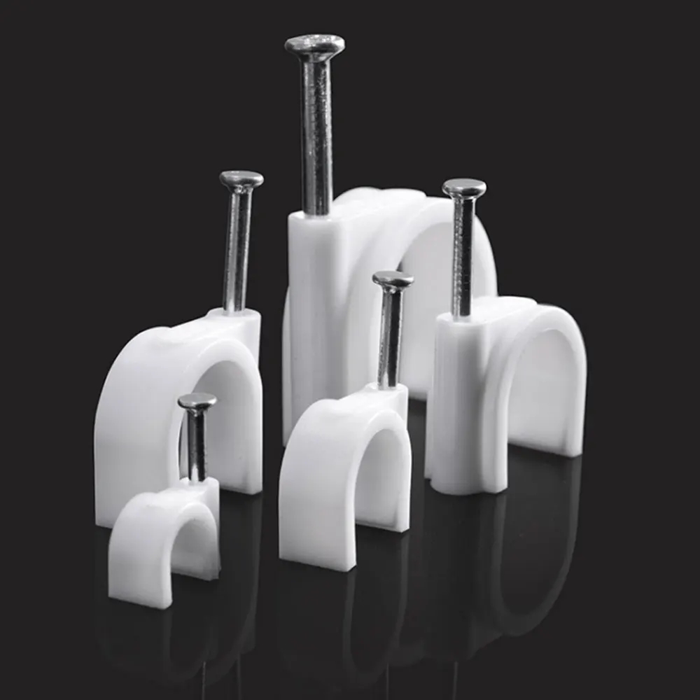 

Fastshipping Circle Cable Clips with Steel Nail Secure Fastening Cables M9/M10/M12/M14/M16