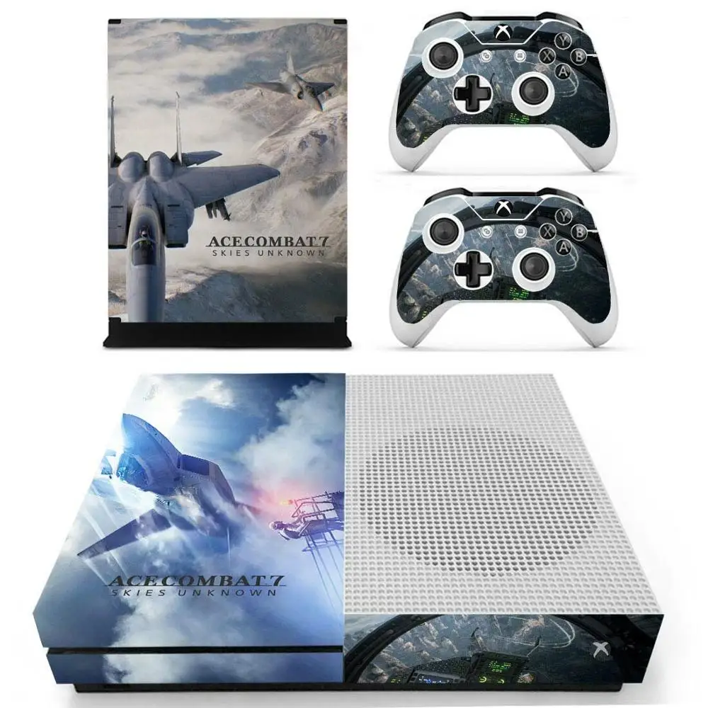 Ace Combat 7 наклейка s для Xbox One S кожа Виниловая Наклейка Pegatina для Xbox one тонкая консоль и два контроллера шкуры