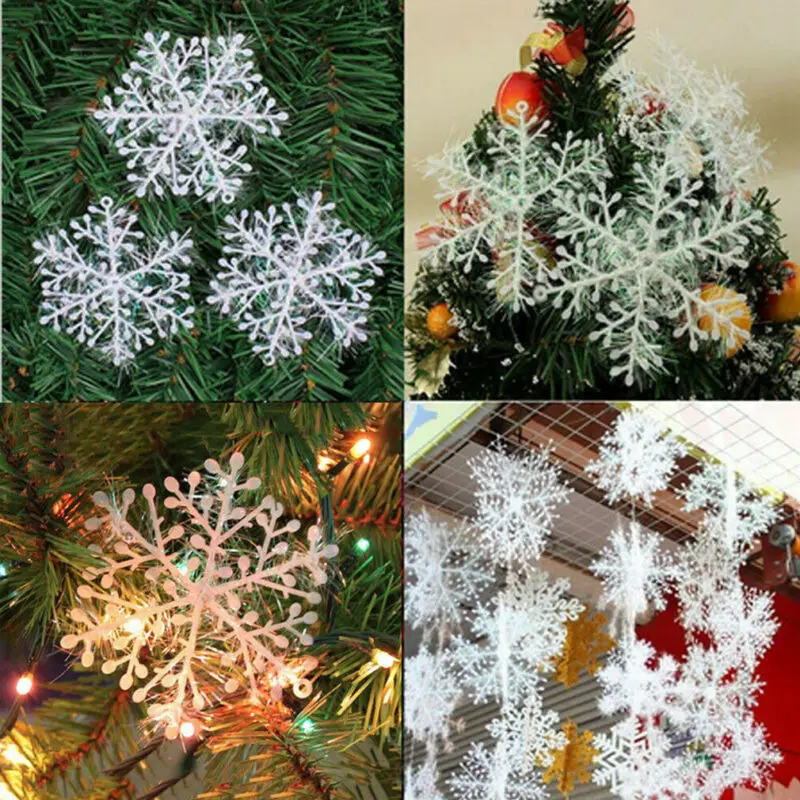 6 шт. Schneeflocken Weihnachtsbaum орнамент hyengen Schneeflocke вечерние украшения для дома искусственные снежные снежинки
