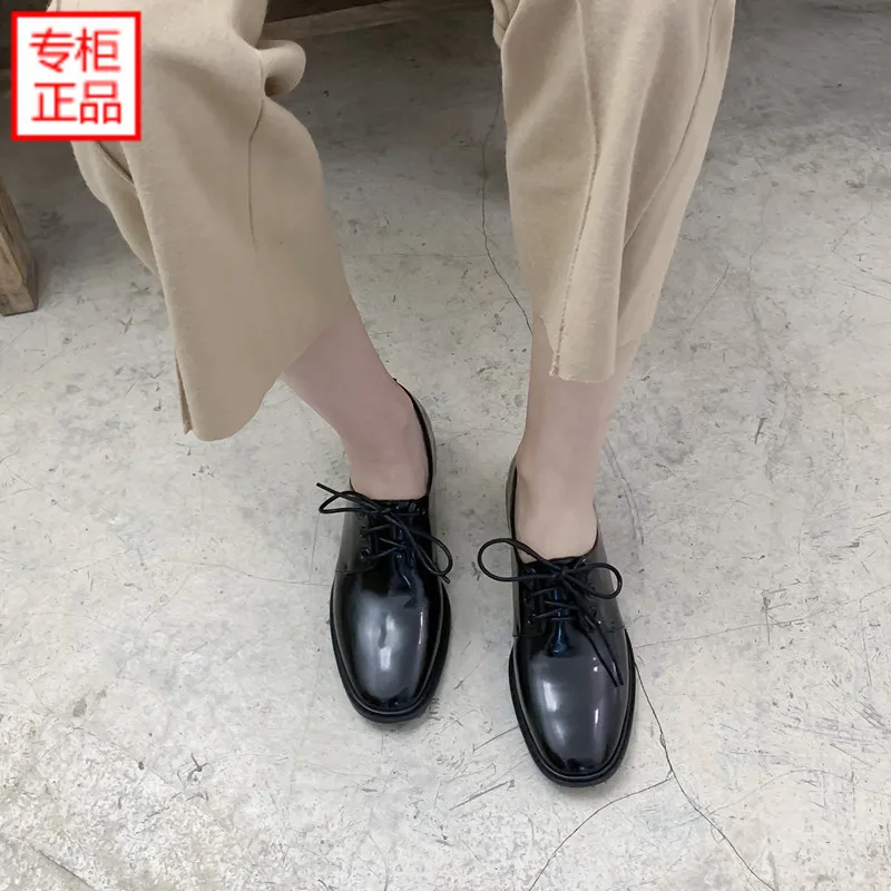 

2019 Spring New Style Shoe Square Head Small Leather Shoes Women's Korean-style Versatile New Products Casual Student Chunky-Hee