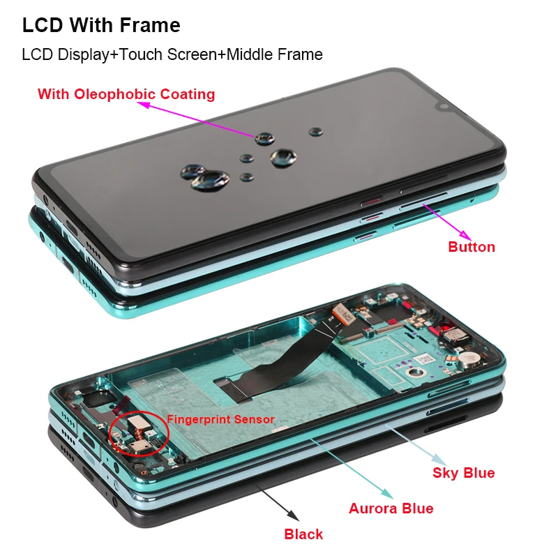 OLED Display For Huawei P30 LCD Display With Frame