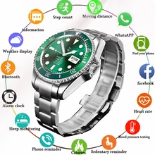 Lige relógio inteligente dos homens smartwatch led tela sensível ao toque completo para android ios freqüência cardíaca monitor de pressão arterial à prova dwaterproof água relógio de fitness