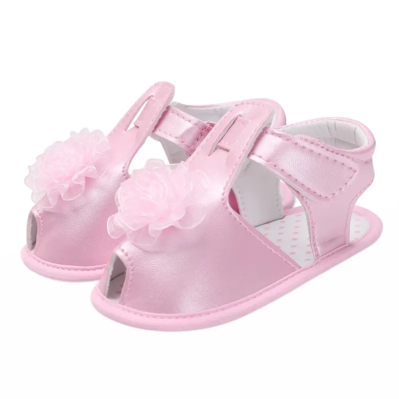 P Летняя обувь для маленькой девочки малыш девочка Bebe Твердые вечерние детская обувь для младенцев Цветок День рождения ПУ детские мокасины 0-18 месяцев - Цвет: P