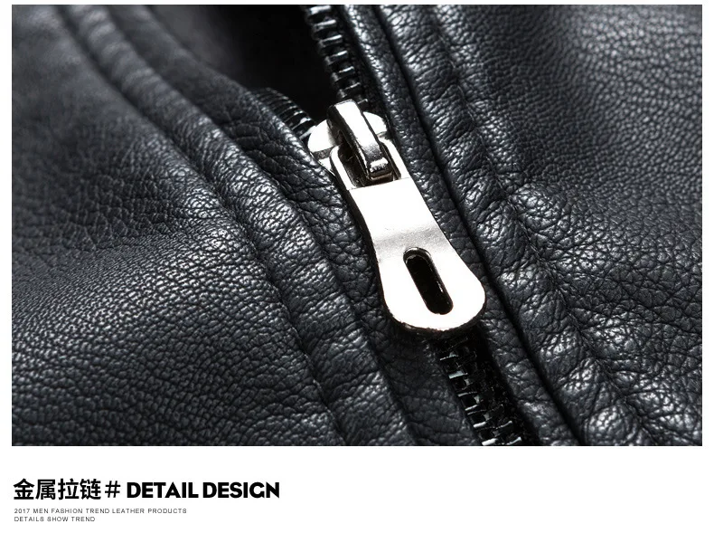 Autumn And Winter New Style Men Jacket plus Velvet Jacket up Leather Short Slim Fit Locomotive MEN'S Leather Coat 635