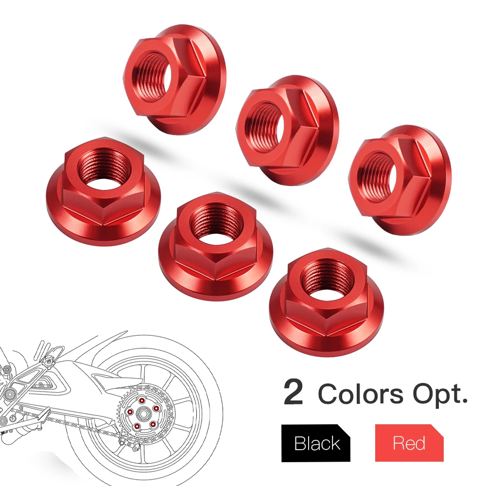 Мотоциклетные 6 шт. M10 * 1 25 Задняя звездочка фланцевые гайки для DUCATI MONSTER 1000 620 695 696