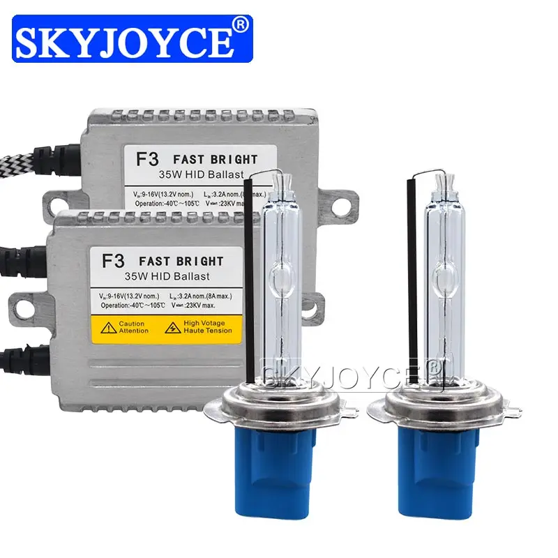 SKYJOYCE F3 DLT Fast Start Slim Ballast Kit Xenon 35W 5500K D2H 9012 H1 H7 H11 Auto Headlight Replacement Bulb Kit 12V Car Light