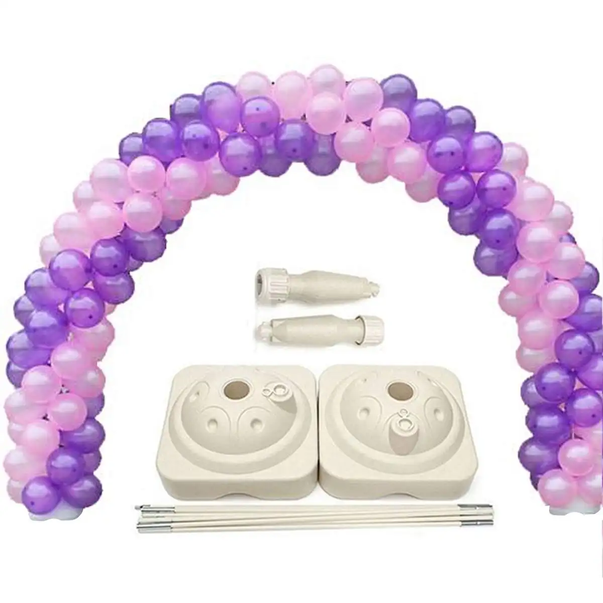  4x2.8M Balloon Arch Stand Base Pot Kit Clip Connector Wedding Party Celebration Supplies Adjustable