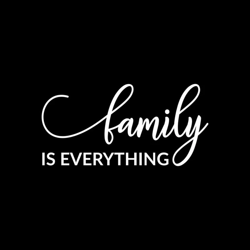 

Black/White Family is Everything Decal Creative Font Vinyl Car Stickers Car Body Text Decorative Removable S929