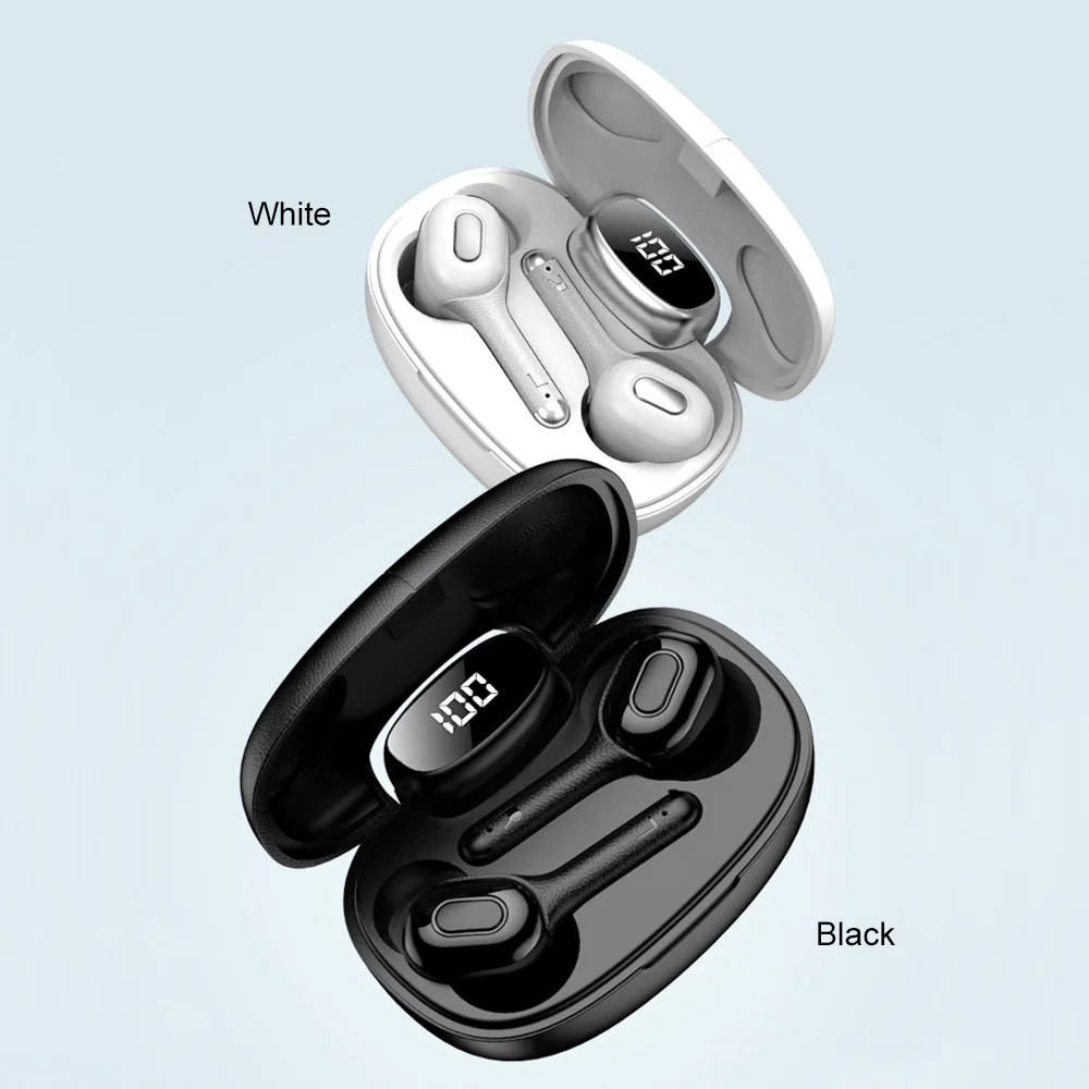 Беспроводные Bluetooth наушники, TWS, наушники для звонков, светодиодный, цифровой дисплей, шумоподавление, 3D стерео, спортивные, мини наушники, гарнитура